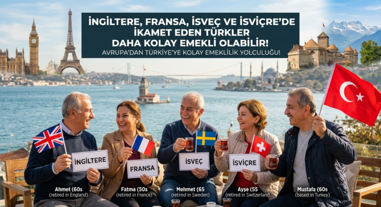 İngiltere, Fransa, İsveç ve İsviçre’de İkamet Eden Türkler Daha Kolay Emekli Olabilir!